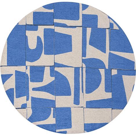 Tapis de salon Papercut Craft Collection 240x240 cm - Campanula - Design Moderne Bauhaus, Formes Déconstruites, Tangram, …quilibre Forme et Couleur