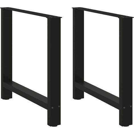 Maison Exclusive - Esstischbeine Schwarz 2 Stk. 70x(72-73) cm Sta