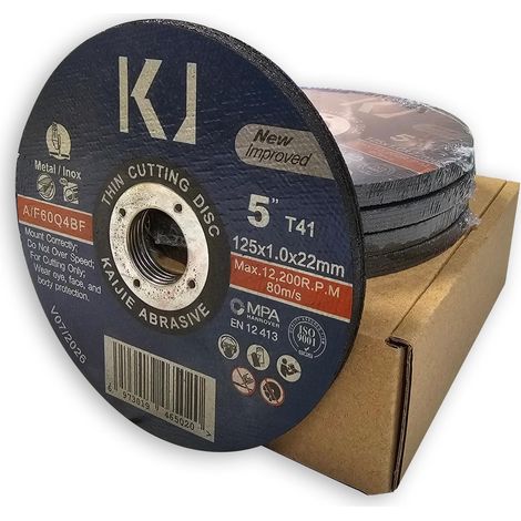 Dischi da taglio 125 x 1 x 22 mm per metallo, acciaio inossidabile - 25 pz
