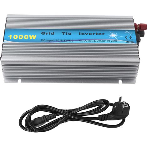 Micro-onduleur solaire 1000W, entrée 10,8-32V, sortie 230V prise UE, équipement de raccordement au réseau, petit convertisseur pour panneaux photovoltaïques, kit de branchement intelligent. (1/5)