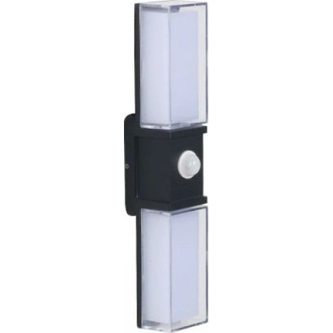 Applique Murale LED - 12 W - Détecteur De Mouvement - IP65 - 3000 K - 1200 Lm - Extérieur Intérieur - Noir - 1 Pièce (1/5)