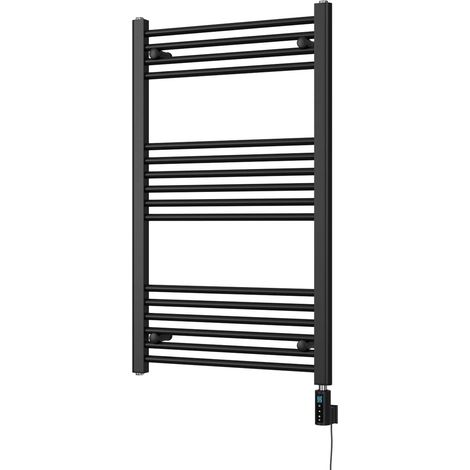 Zennor - Black Electric Towel Rail H1000mm x W600mm Straight 500w Thermostatic WIFI (1/3)