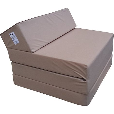 Natalia Spzoo Materasso pieghevole per ospiti 200 x 70 x 10 cm in diversi colori Microfibra (Beige 1009) (1/3)