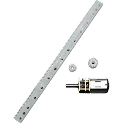 Micromoteur à engrenages N20, guide-crémaillère modulaire 0,5, jeu d'engrenages à 12 ou 15 dents, alésage 3 mmD (1/5)