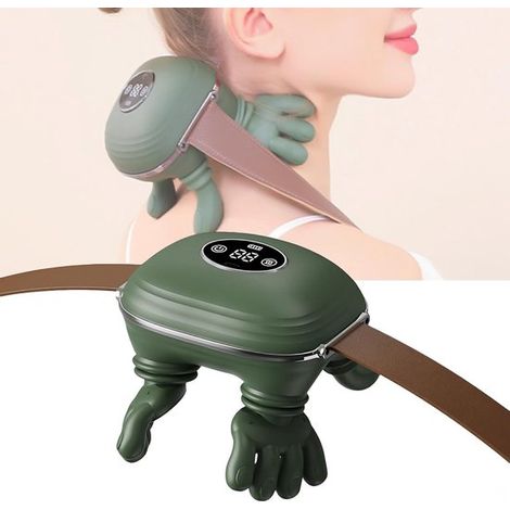 Masajeador de cuello y hombros - Alivio del dolor - Tecnología de amasado 4D - 880 g - Verde (1/5)