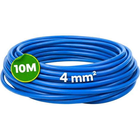 WEBMATEL Cable Eléctrico Flexible 4 mm² 10 m H07Z1-K Unipolar Libre Halógenos Azul (1/5)