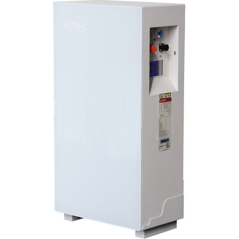 V-Tac – Batterie de stockage solaire 10,24 kWh – Technologie LiFePO₄ – 51,2 V 200 Ah – Écran tactile – Installation murale ou au sol – Garantie 10 ans - CEI 0-21