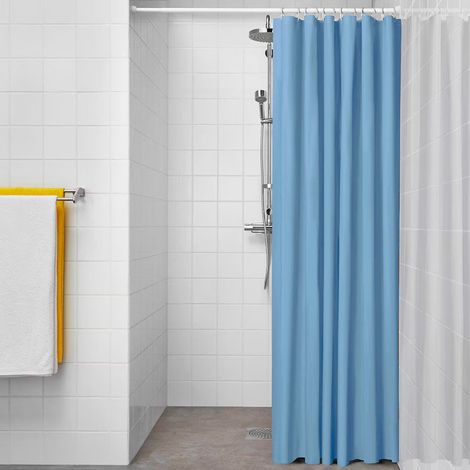 Waschbarer Anti-Schimmel Duschvorhang "Basic" 180x180 cm aus blauem PVC