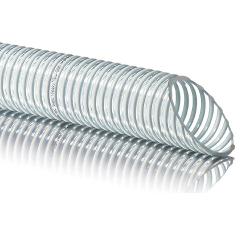Tuyau spirale' non toxique de 25 mt en PVC transparent   80 mm pour l'irrigation