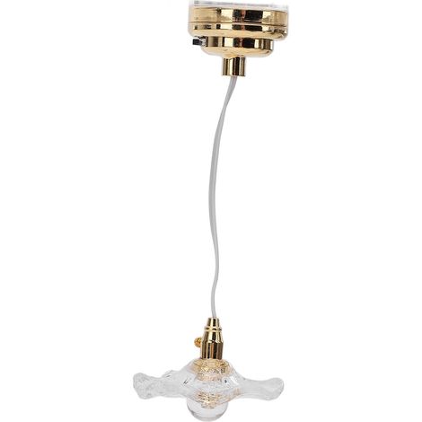 Lampe de plafond miniature pour maison de poupée (échelle 1:12 ou 1:6), accessoire de décoration, micro-ampoule ronde en verre, éclairage transparent pour meubles (1/5)
