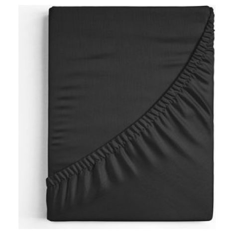 Spannbettlaken aus Baumwolle – 90 x 200 cm – Schwarz – Einzelbett (1/5)