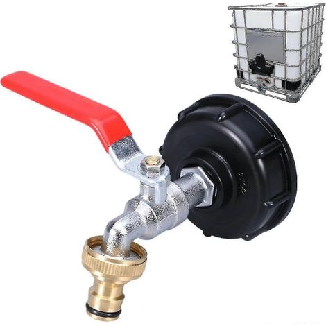 Robinet pour réservoir d'eau de 1000 L, robinet en alliage 3/4, raccord de robinet IBC S60x6 (1/4)