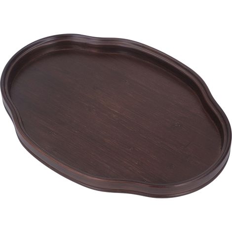 Plateau à thé en bambou couleur noyer, plateau de service, assiette à rafraîchissements pour table basse, cuisine ou salon