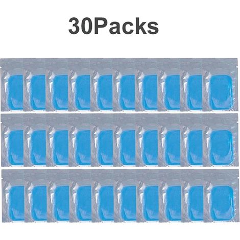 Packung mit 30 Ersatz-ABS-Gelelektroden für EMS-Bauchmuskelstimulator (Massagezubehör)  00438-AquaForge