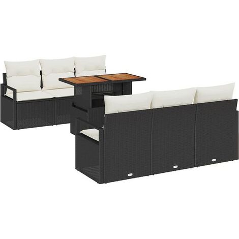 Ensemble de Canapé d'Extérieur 7 Pièces, Salon de Jardin pour 6 Personnes (1/5)