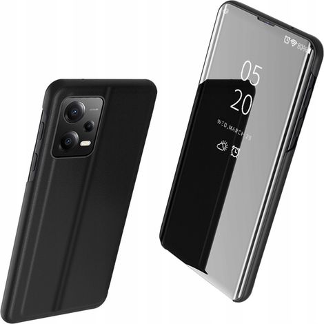 Funda transparente para Xiaomi Redmi Note 12 Pro+ con solapa, color negro. (1/5)