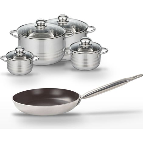 Lot Poêle 24cm & Faitouts 12/14/20/24cm Elo Bistro Line (1/5)