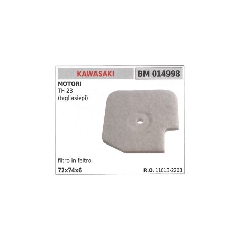 Filtro aria in feltro KAWASAKI tagliasiepi  decespugliatore TH 23 014998 11013-2208
