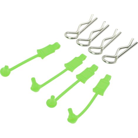 Fixations de carrosserie pour voiture radiocommandée Losi Lasernut U4 1/10 (pièce de rechange verte) (1/5)