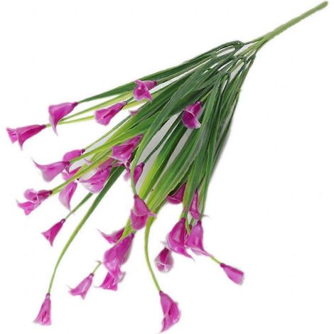 bouquet de 5 branches de calla artificielles, plante de table pour mariage, décoration intérieurerose rouge (1/5)
