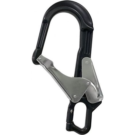 KRATOS SAFETY - Mousqueton d'échafaudage aluminium à verrouillage automatique avec œil de connexion ouvrable