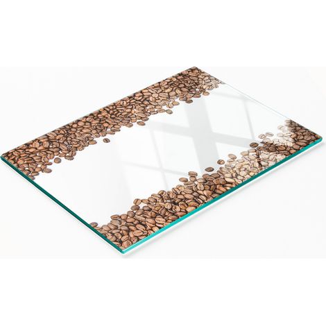 Tavoletta decorativa multifunzionale da cucina in legno temperato con motivo chicchi di caffè, 80x52 cm (1/5)