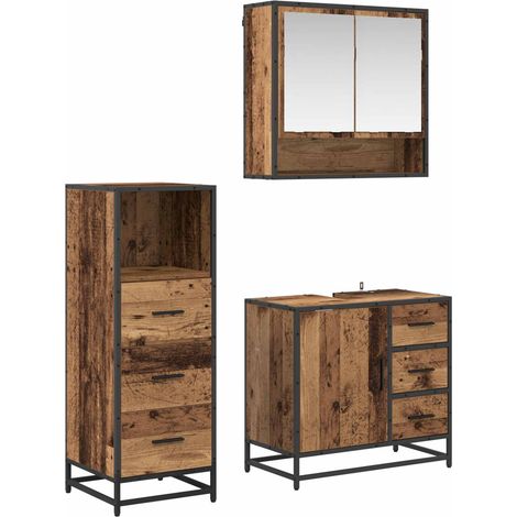 Maison Exclusive - Badezimmermöbel-Set mit Schubladen 3 pcs Altho