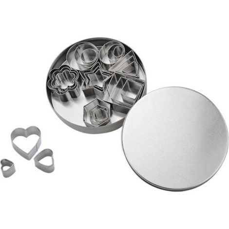 Emporte-pieces - Acier Inoxydable 430 - 24 Formes Assorties Pour Fruits Legumes Et Patisserie - Ensemble Complet Avec Boite De Rangement - 1 Unite (1/4)