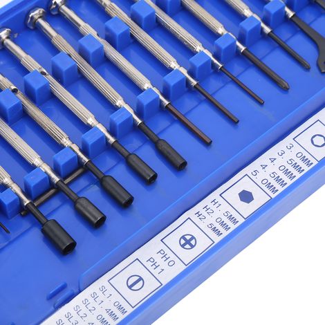 Ensemble de 23 tournevis multifonctionnels pour démontage, outils de précision pour la réparation de téléphones portables, lunettes et montres (1/5)