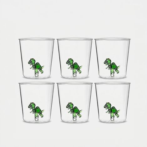 Set de 6 verres design en verre Made in Italy T-Rex (1/2)