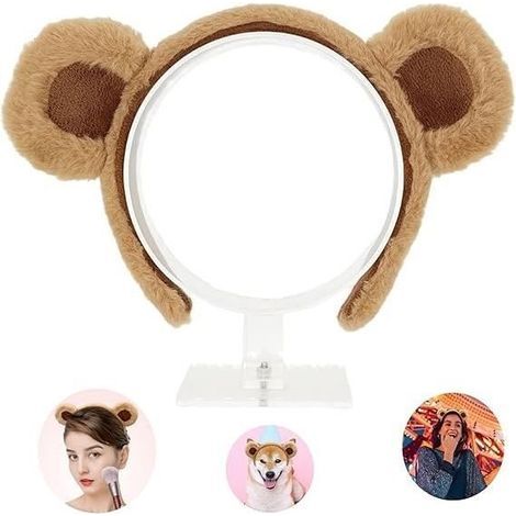 Fascia per capelli con orecchie d'orso, fascia per la cura della pelle, fascia per capelli da donna, fascia per capelli per il trucco, fascia per capelli soffice con orecchie d'animale, fascia per cap (1/4)