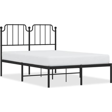 Maison Exclusive - Cadre de lit métal sans matelas avec tête de lit noir 120x190cm