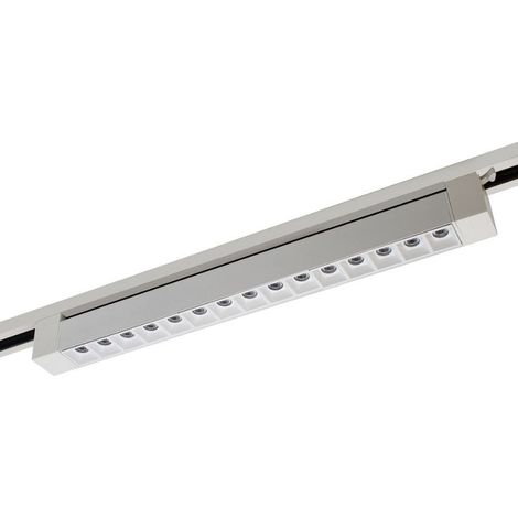 Projecteur Linéaire sur Rail Monophasé 30W 46cm Blanc - Blanc Neutre 4000K - 5500K - SILAMP