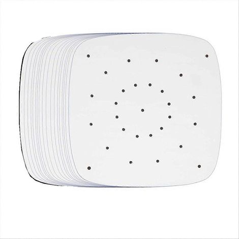 Papier sulfurisé jetable pour friteuse à air chaud, tapis de cuisson vapeur, papier de cuisson blanc (1/5)