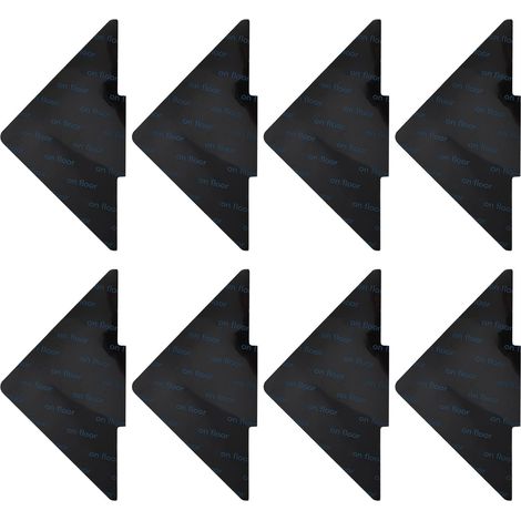 SHINING HOUSE 8 Pièces Anti Derapant Tapis Coins De Tapis Antidérapant Autoadhésifs Anti à Friser Et Antidérapant Réutilisables Antidérapant Tapis Anti-Dérapant Tapis Auto-Adhésif-10  10cm Triangle (N (1/5)