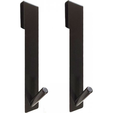 Duschwandhaken, 2er-Pack Duschhaken, Glasduschwand, hängende schwarze Duschhaken, Glaswandhaken mit gepolstertem Schutz (1/3)