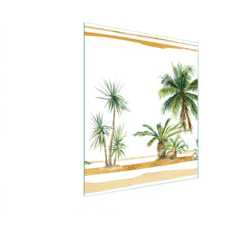 Glasschneidebrett 45x52 Palmen (1/5)