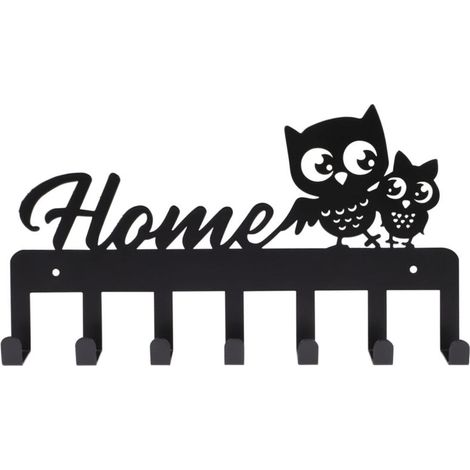 Porte-Clés Hibou Créatif en Fer Forgé - JINFGERNE - Décoration Murale Simple et Élégante