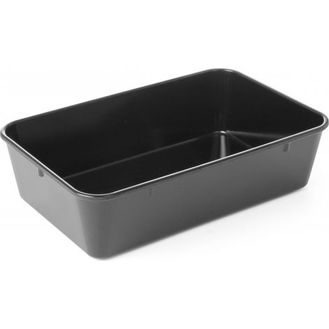 Plateau à viande et à nourriture en mélamine 310 x 190 x 80 mm noir - Hendi 568507 (1/2)