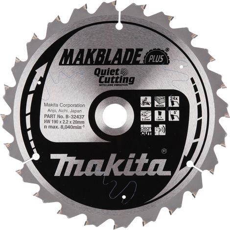 Scie circulaire Makita B-32437 190x20 mm Z24 5°