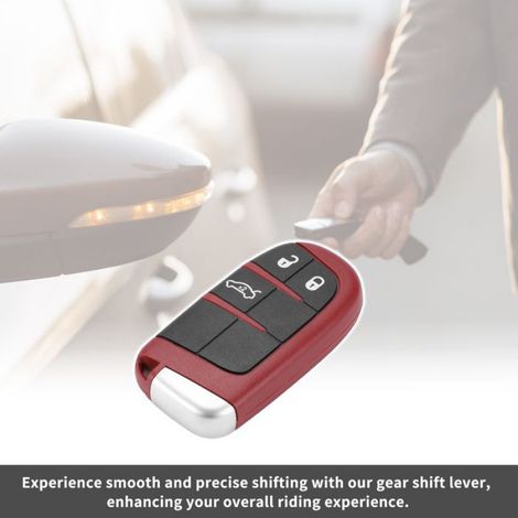 Coque de télécommande 3 Boutons Pour Dodge Charger 2017 Remplacement De Boîtier De Télécommande Sans Clé Noir Rouge (1/5)