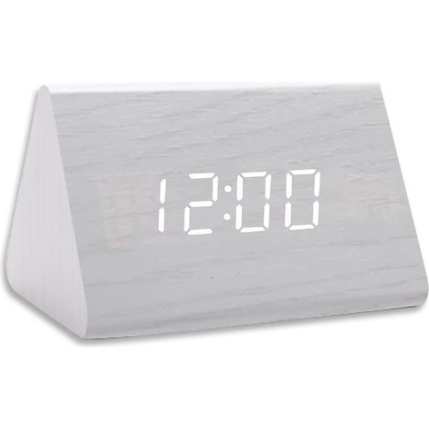 Réveil Digital LED avec Fonctionnalités Personnalisables - 3 Alarmes Programmable, Recharge USB, Réglage de la Luminosité et du Volume - Design Moderne pour Chevet