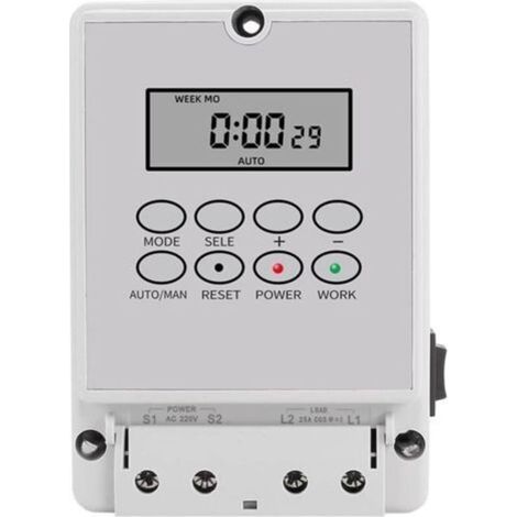 Interrupteur de minuterie de sonnerie d'école numérique, contrôleur de sonnerie automatique de micro-ordinateur intelligent ZTY-08 220 V 80 groupes de temps programmable (1/5)
