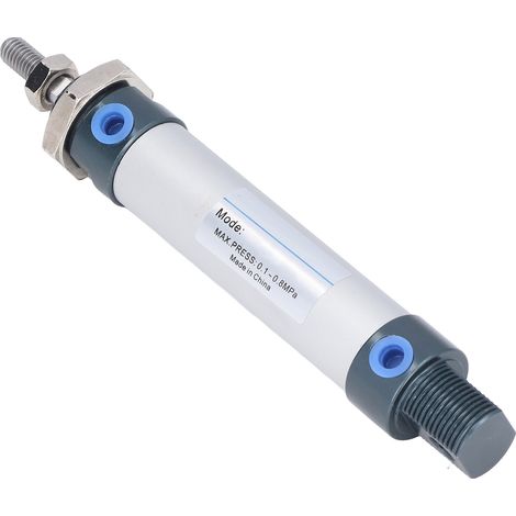 Mini vérin pneumatique à double effet, alésage de 20 mm, pression de 0,1 à 0,8 MPa, alliage d'aluminium MAL20, course de 25 mm / 0,98 po