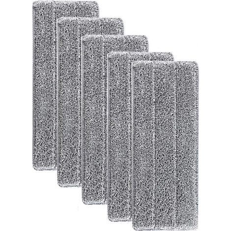 Super Absorbant Recharges de Tête de Vadrouille - Tampon de Nettoyage de Tête de Balai de Ménage Lavable en Microfibre de Vadrouille de Nettoyage Lavable en Microfibre (5pcs) (1/4)