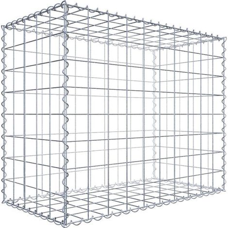 Gabion 100 cm x 80 cm x 50 cm – Mailles 10 x 10 cm – Construction robuste en fil galvanisé – Résistance à la corrosion – Montage rapide avec spirales – Gabiona