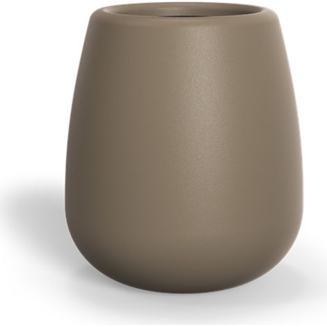 Adezz Mero Pflanzgefäß Fiberglas Pflanzkübel Blumenkübel 70x80 cm beigegrau