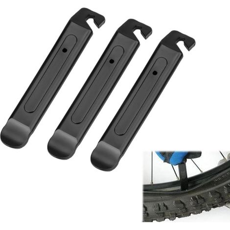 3 Leviers de démontage, Outil réparation pneu, Plastique résistant, Design ergonomique, Vélo route VTT