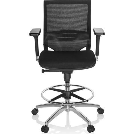 [GEBRAUCHT] B-Ware Hjh Office Arbeitsstuhl Counterstuhl Top Work 78 Netzstoff Höhenverstellbar (1/2)