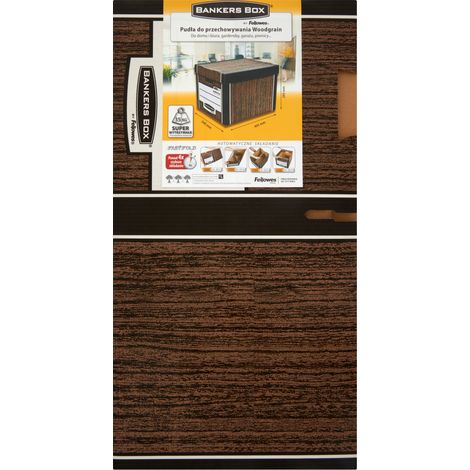 Bankers Box - Scatole di cartone effetto legno, 2 pezzi - Perfette per riporre gli oggetti